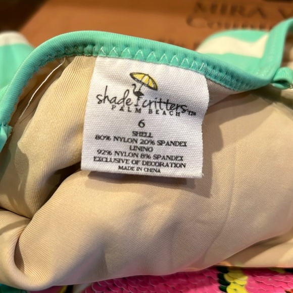 Shade Critters Watermelon Sequin One Piece Swimsuit (size 6) - Picture 2 of 6